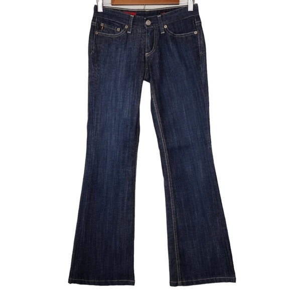 AG Adriano Goldschmied The Club Women's Low Rise Blue Denim Jeans Size 24R - Picture 1 of 16